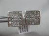 ESTATE LARGE 2.20CT DIAMOND 14KT WHITE GOLD 3D INVISIBLE SCREWBACK STUD EARRINGS