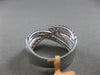 ESTATE 1.31CT DIAMOND & PINK SAPPHIRE 14KT WHITE GOLD MULTI ROW CRISS CROSS RING