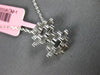ESTATE .51CT DIAMOND 18KT WHITE GOLD 3D BAGUETTE CLUSTER FLOATING FUN PENDANT