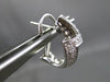 ESTATE WIDE 2.25CT WHITE & FANCY DIAMOND 14K WHITE GOLD ZIG ZAG CLIP ON EARRINGS