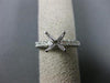 ESTATE .37CT DIAMOND 14KT WHITE GOLD 3D SEMI ETERNITY SEMI MOUNT ENGAGEMENT RING