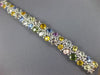 ESTATE LARGE 66.90CT DIAMOND & AAA MULTI GEM 18KT WHITE GOLD 3D TENNIS BRACELET