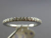 ESTATE .19CT DIAMOND 18KT WHITE GOLD 3D CLASSIC SEMI ETERNITY ANNIVERSARY RING