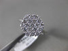 ESTATE LARGE 1.0CT DIAMOND 14K WHITE GOLD CLASSIC PAVE CLUSTER HALO PROMISE RING