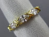 ESTATE 2.10CT MARQUISE CUT DIAMOND 18K YELLOW GOLD 3D CLASSIC X LOVE RING #23752