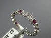 .72CT DIAMOND & AAA RUBY 18KT WHITE GOLD 3D FILIGREE ETERNITY ANNIVERSARY RING