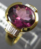 ESTATE WIDE 2.86CT DIAMOND & AAA AMETHYST 18K YELLOW GOLD ENGAGEMENT RING #21699