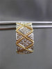 ESTATE LARGE WIDE .37CT DIAMOND 14K TWO TONE GOLD CHECKERS HEART HUGGIE EARRINGS