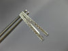 ESTATE .25CT DIAMOND 14KT WHITE GOLD 3D TWO ROW TRIANGULAR OVAL HOOP EARRINGS