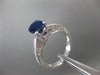 ESTATE 1.85CT DIAMOND & AAA SAPPHIRE 14KT WHITE GOLD 3D ENGAGEMENT RING #26276