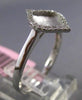 ESTATE .15CT DIAMOND 14KT WHITE GOLD HANDCRAFTED CLASSIC LEAF MATTE & SHINY RING