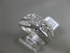 ESTATE LARGE .92CT ROUND & PRINCESS DIAMOND 14K WHITE GOLD HEART FRIENDSHIP RING