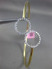 ESTATE .55CT DIAMOND 14KT TWO TONE GOLD 3D CRISS CROSS FLEXIBLE BANGLE BRACELET