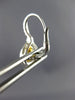2.44CT WHITE & FANCY YELLOW DIAMOND 18KT 2 TONE GOLD LEVERBACK HANGING EARRINGS