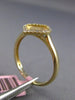 ESTATE .15CT DIAMOND 14KT YELLOW GOLD 3D CLASSIC LEAF MATTE & SHINY RING 11mm