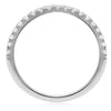 ESTATE .26CT DIAMOND 14KT WHITE GOLD SEMI ETERNITY SHARE PRONG ANNIVERSARY RING