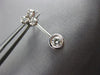 ANTIQUE .64CT DIAMOND 18KT WHITE GOLD CLASSIC SOLITAIRE HANGING EARRINGS #11366