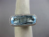 ESTATE LARGE 10.76CT DIAMOND & AAA BLUE TOPAZ 14KT WHITE GOLD 3D HALO FUN RING