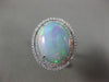 EXTRA LARGE 11.41CT DIAMOND & AAA AUSTRALIAN OPAL 14KT WHITE GOLD OVAL HALO RING