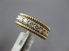 ESTATE WIDE 1.02CT DIAMOND 14KT 2 TONE GOLD SEMI ETERNITY ROPE ANNIVERSARY RING