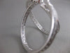 ESTATE 3.50CT DIAMOND HOOP INSIDE OUT 18K WHITE GOLD 33MM FILIGRE EARRINGS 20167