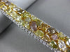 GIA LARGE 26.82CT WHITE & FANCY YELLOW DIAMOND 18K TWO TONE GOLD TENNIS BRACELET