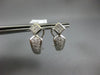 LARGE .65CT ROUND & PRINCESS DIAMOND 18KT WHITE GOLD 3D HANGING CLIP ON EARRINGS