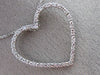 ESTATE .28CT DIAMOND 14K WHITE GOLD 3D OPEN HEART ETERNITY LOVE PENDANT W/ CHAIN