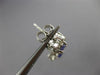ESTATE 2.52CT DIAMOND & AAA TANZANITE 14KT WHITE GOLD 3D FLOWER EARRINGS #17481