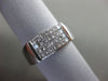 ESTATE WIDE .64CT DIAMOND 18K WHITE GOLD 3D RECTANGULAR WEDDING ANNIVERSARY RING