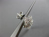 ESTATE LARGE 2.35CT DIAMOND 14KT WHITE GOLD 3D CLUSTER LEAF HANGING EARRINGS