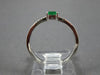 ESTATE .28CT DIAMOND & AAA EMERALD 14KT WHITE GOLD ROUND & OVAL CLASSIC FUN RING