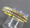 ESTATE .46CT DIAMOND 18KT YELLOW GOLD SHARED PRONG STACKABLE DOUBLE RING #23708