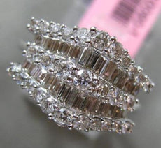 ESTATE 1.05CT MULTI SHAPE DIAMOND 18KT WHITE GOLD 3D GRADUATING ANNIVERSARY RING