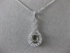 ESTATE LARGE .35CT DIAMOND 18KT WHITE GOLD INFINITY FLOATING SEMI MOUNT PENDANT