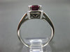 1.23CT DIAMOND & AAA RHODOLITE 18KT WHITE GOLD 3D SEMI ETERNITY ENGAGEMENT RING