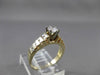 ESTATE WIDE .50CT ROUND DIAMOND 14KT YELLOW GOLD PYRAMID ENGAGEMENT RING #11030