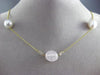 ESTATE 14KT YELLOW GOLD TOPAZ & PINK QUARTZ SOUTH SEA PEARL BY THE YARD NECKLACE