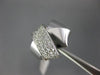 ANTIQUE .46CT DIAMOND 14KT WHITE GOLD CLASSIC PAVE LOVE KNOT COCKTAIL RING #1333