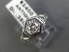 ANTIQUE .43CT DIAMOND & AAA SAPPHIRE 18KT WHITE GOLD 3D ENGAGEMENT RING #21681