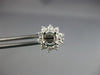 ESTATE .63CT DIAMOND 14K WHITE GOLD 3D SOLITAIRE FLOWER SEMI MOUNT STUD EARRINGS