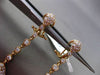 ESTATE LARGE 3.22CT DIAMOND 18K ROSE GOLD DIAMOND BY THE YARD FILIGREE EARRINGS