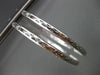 ESTATE LARGE 5.21CT DIAMOND 14KT WHITE GOLD 3D DOUBLE SIDED HOOP EARRINGS