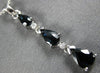 ESTATE 1.64CT DIAMOND & AAA SAPPHIRE 14KT WHITE GOLD THREE STONE JOURNEY PENDANT