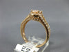 ESTATE 1.30CT DIAMOND & MORGANITE 14KT ROSE GOLD 3D OVAL HALO ENGAGEMENT RING