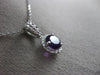 ESTATE 1.02CT DIAMOND & AAA AMETHYST 14KT WHITE GOLD 3D PAVE HALO ROUND PENDANT