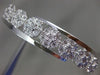 ESTATE LARGE .20CT DIAMOND 14K WHITE GOLD CLASSIC FLOWER CLUSTER BANGLE BRACELET