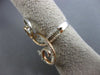 ESTATE LARGE .85CT DIAMOND 18K WHITE & ROSE GOLD DOUBLE ROW MULTI SWIRL FUN RING