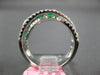 ESTATE LARGE 1.96CT DIAMOND & AAA EMERALD 18K WHITE GOLD CRISS CROSS LOVE RING