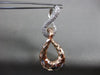 ESTATE LARGE 1.1CT DIAMOND 14KT WHITE & ROSE GOLD 3D LOVE KNOT HANGING EARRINGS